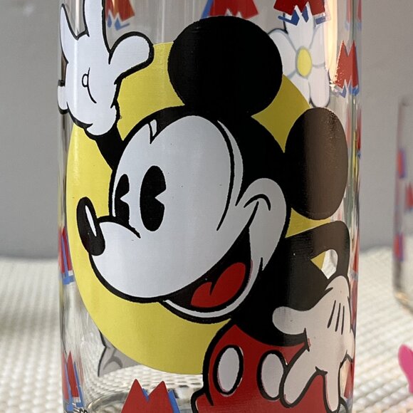 Disney Mickey & Minnie Mouse Tumblers Glasses Set of 4 - 2 large and 2 small& - Picture 4 of 12